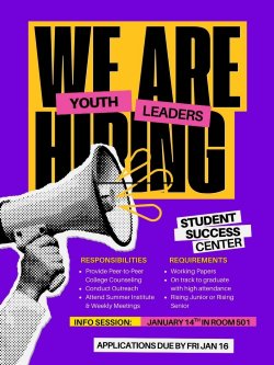Student Success Center is hiring youth leaders!